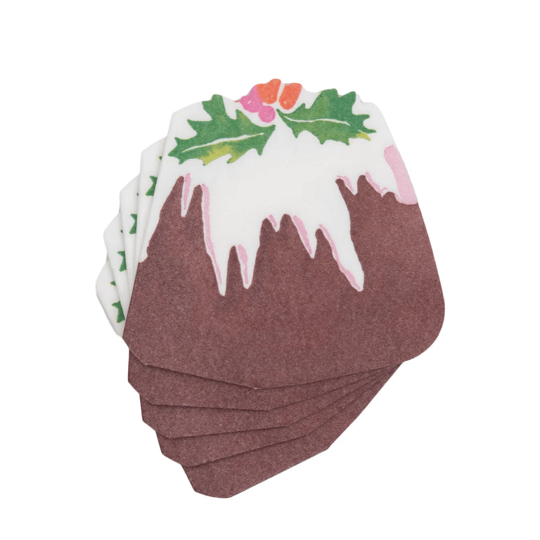 HM for Caspari - Plum Pudding Die-Cut Napkin