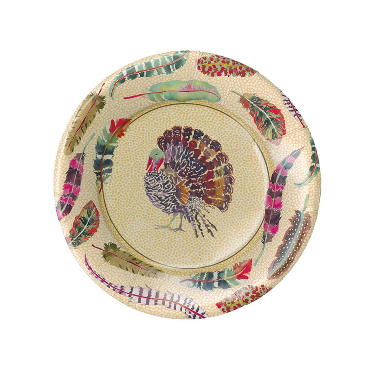 HM for Caspari - Plumage Paper Salad & Dessert Plates