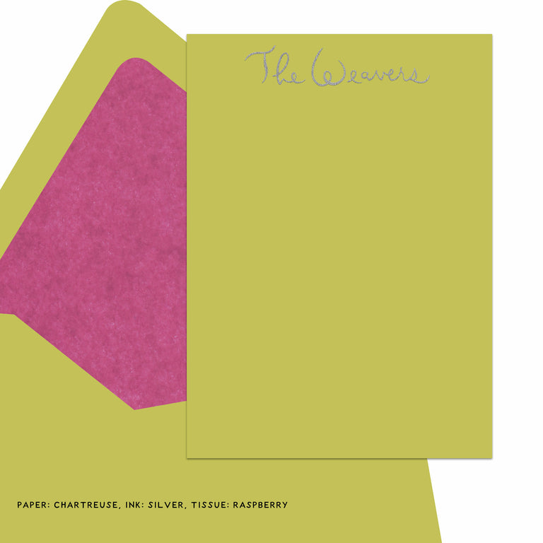 Engraved Personal Stationery